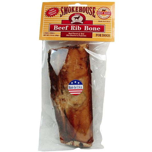 Smokehouse Beef Rib Bone Natural 6" Long Dog Treat-Dog-Smokehouse-1 count-
