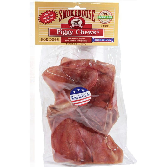 Smokehouse Piggy Chews All Natural Dog Treat-Dog-Smokehouse-6 count-