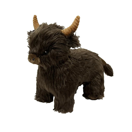PetLou Highland Cow Plush Dog Toy Durable Silky Pile