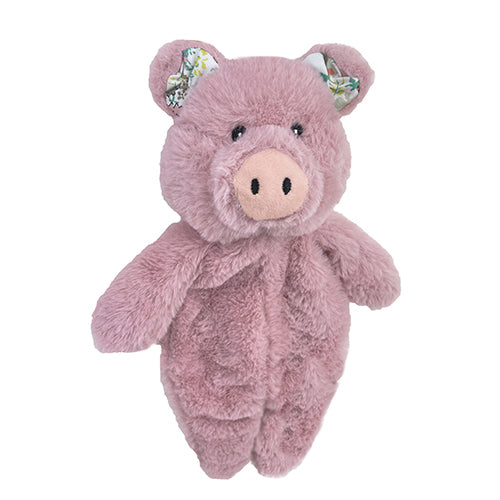 PetLou Pig Floppy Plush Dog Toy - Mauve