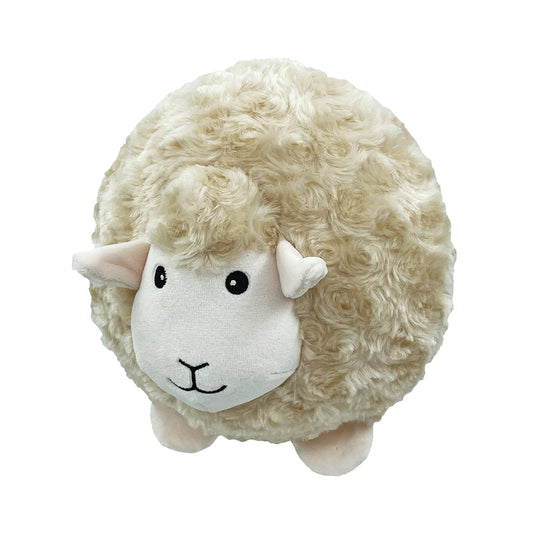 PetLou Lamb Ball Plush Dog Toy Interactive Grunter and Crinkle Accents
