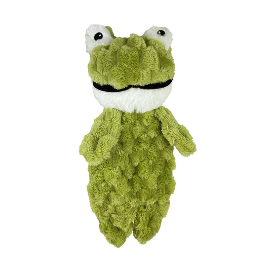 PetLou Fuzzy Friends Frog Plush Dog Toy Interactive Play