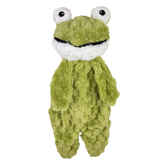 PetLou Fuzzy Friends Frog Plush Dog Toy Interactive Play