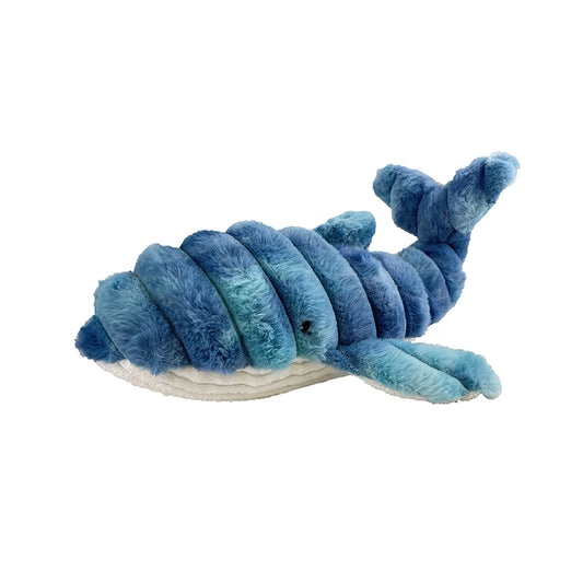 PetLou Zoo Friends Blue Whale Plush Dog Toy Interactive Play
