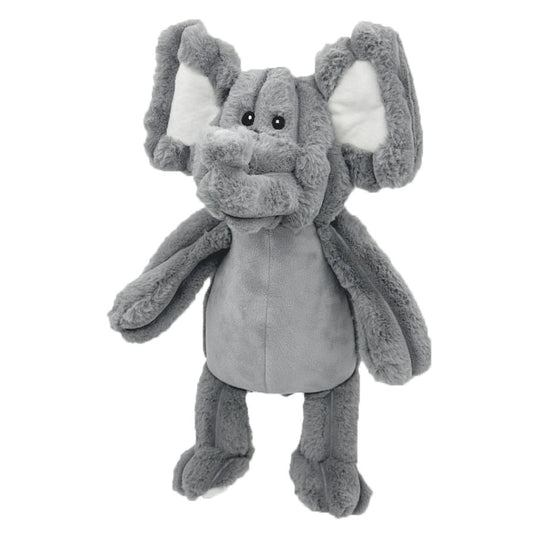 PetLou Zoo Friends Elephant Plush Dog Toy Interactive Grunter and Squeakers