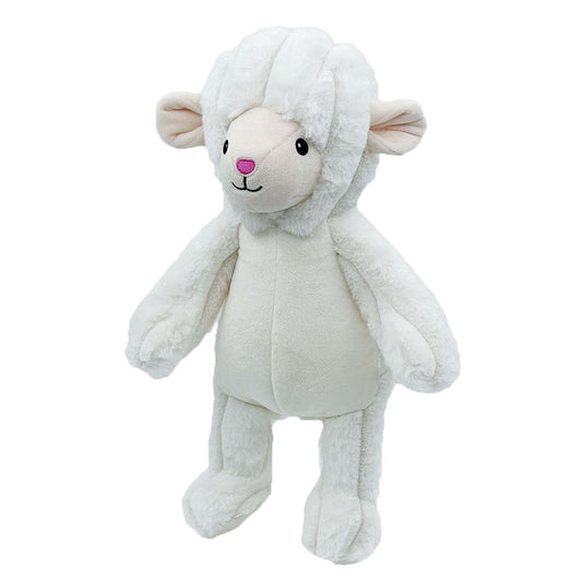 PetLou Farm Friends Lamb Plush Dog Toy Interactive Grunter and Squeakers