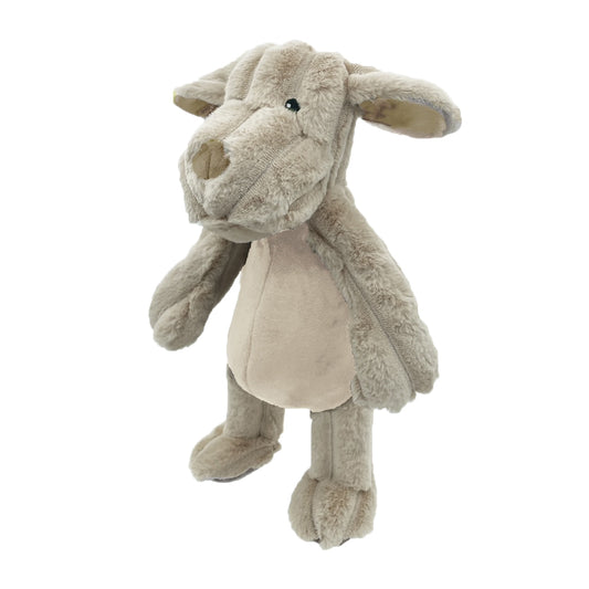PetLou Farm Friends Dog Plush Dog Toy with Grunter and Squeakers