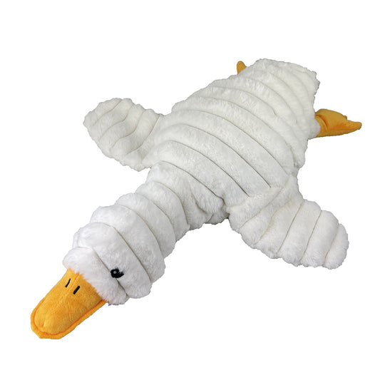 PetLou Farm Friends Goose Giant Plush Dog Toy with Grunter and Crinkle Wings