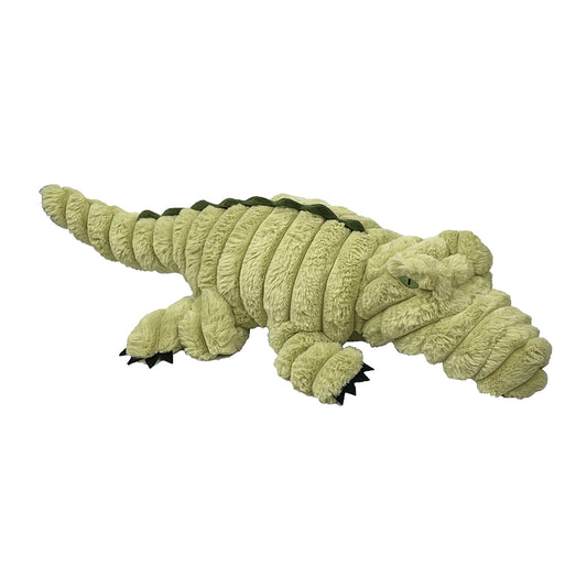 PetLou Zoo Friends Alligator Plush Dog Toy Interactive Grunter and Squeaker