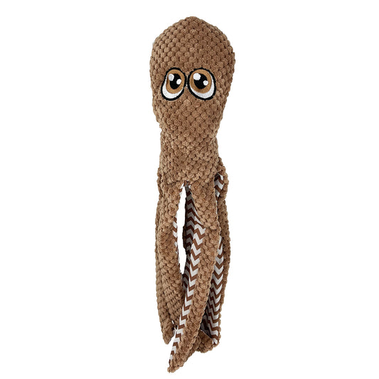 PetLou Octopus Twin Pack Plush Dog Toys, 16-Inch Durable Interactive Toys with Dual Layers