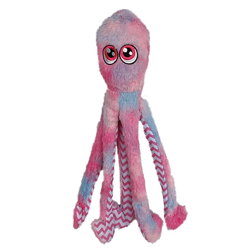 PetLou Octopus Plush Dog Toy - Pink Tie Dye
