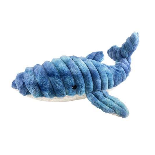 PetLou Zoo Friends Blue Whale Plush Dog Toy Interactive Play