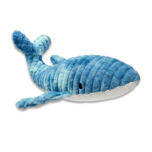 PetLou Zoo Friends Jumbo Blue Whale Plush Dog Toy Interactive Play
