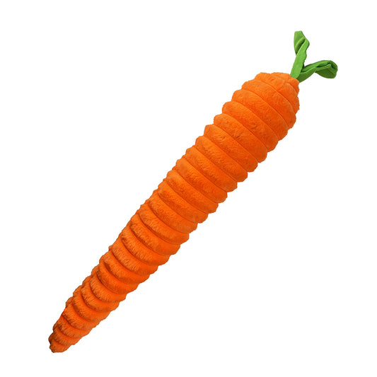 PetLou LUXE Fresh Food Carrot Plush Dog Toy Interactive Squeakers