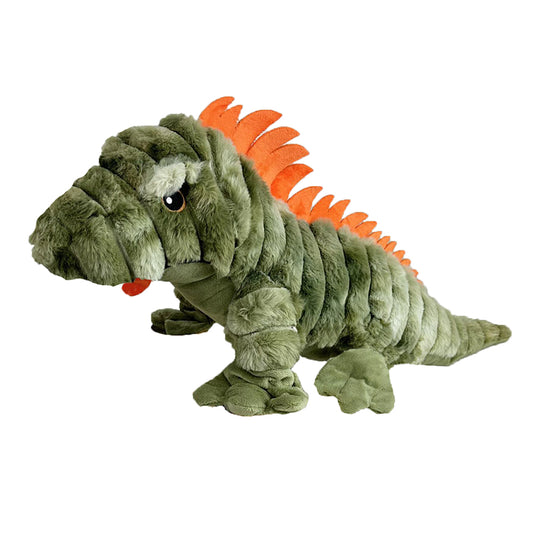 PetLou Zoo Friends Iguana Plush Dog Toy Durable Interactive Play