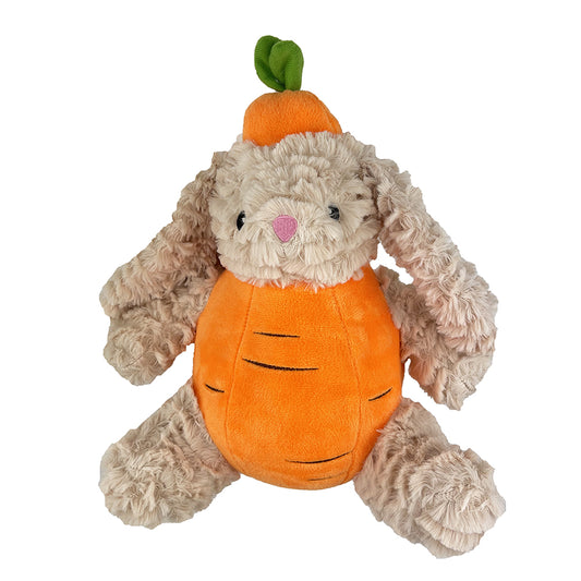 PetLou Carrot Rabbit Plush Dog Toy Interactive Play Grunter