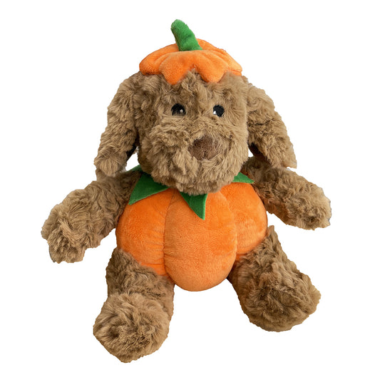 PetLou Pumpkin Dog Plush Dog Toy Interactive Play Grunter