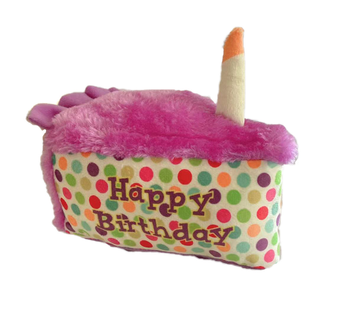 PetLou Birthday Cake Plush Dog Toy