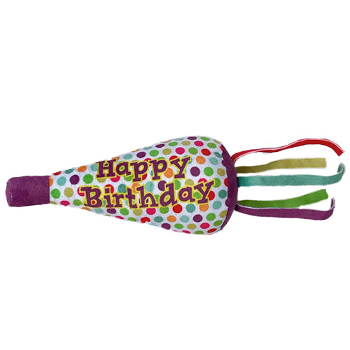 PetLou Birthday Noise Maker Plush Dog Toy