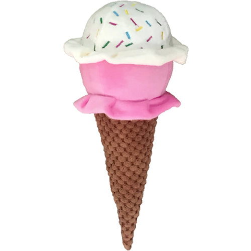 PetLou Ice Cream Durable Plush Dog Toy with Squeaker