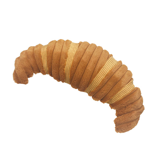 PetLou Fresh Food Croissant Plush Dog Toy Durable Interactive Play