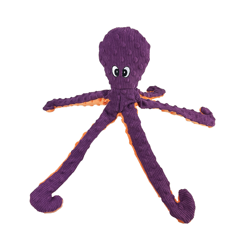 PetLou Dotty Friends Twin Pack Blue and Purple Octopi Plush Dog Toys