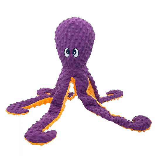 PetLou Dotty Friends Purple Octopus Plush Dog Toy