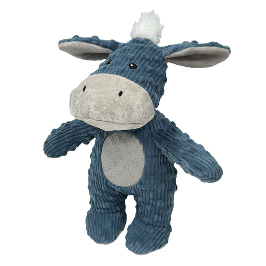 PetLou Donkey Corduroy Dog Toy Rip Guard Durable Play