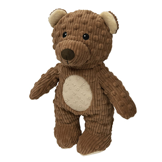 PetLou Teddy Bear Corduroy Dog Toy Rip Guard Durable Play