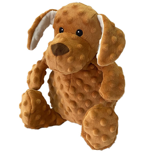 PetLou Dotty Friends Dog Plush Toy with Tough Mesh Netting