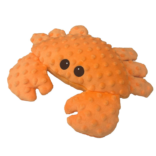 PetLou Dotty Friends Crab Plush Dog Toy with Tough Mesh