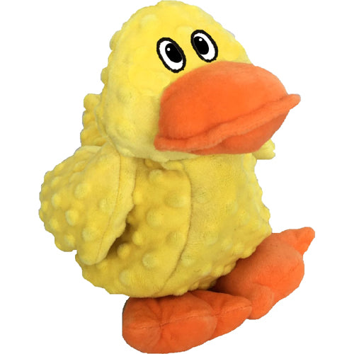 PetLou Dotty Friends Duck Plush Dog Toy with Mesh Lining