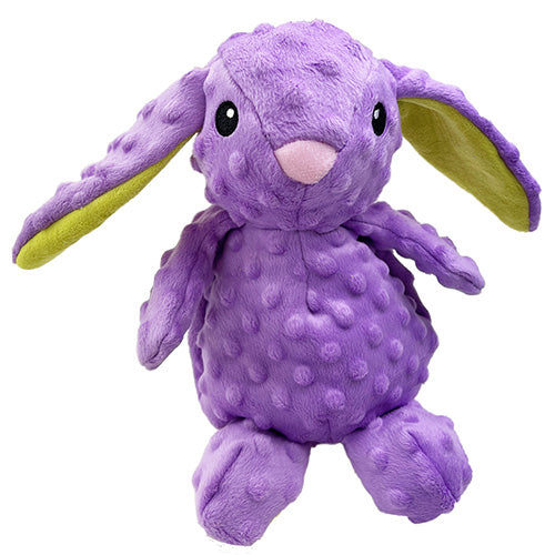 PetLou Dotty Friends Rabbit Plush Dog Toy with Mesh Lining