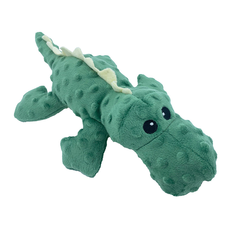 PetLou Dotty Friends Crocodile Plush Dog Toy with Tough Mesh