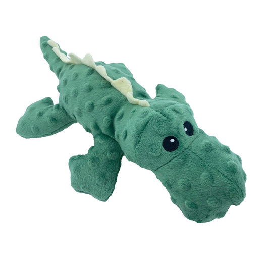 PetLou Dotty Friends Crocodile Plush Dog Toy with Tough Mesh
