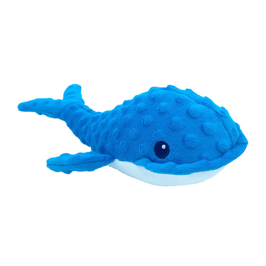 PetLou 12" Dotty Friends Whale Dog Toy with Tough Mesh
