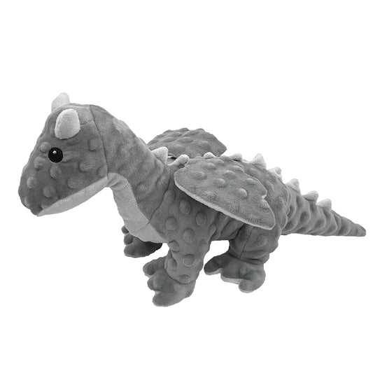 PetLou Dotty Friends Dragon Plush Dog Toy Durable Interactive Play