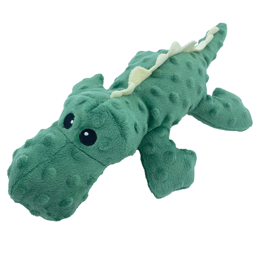 PetLou Dotty Friends Crocodile Durable Plush Dog Toy