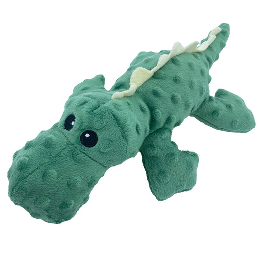 PetLou Dotty Friends Crocodile Durable Plush Dog Toy