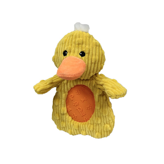 PetLou Duck Corduroy Dog Toy Rip Guard Durable Play