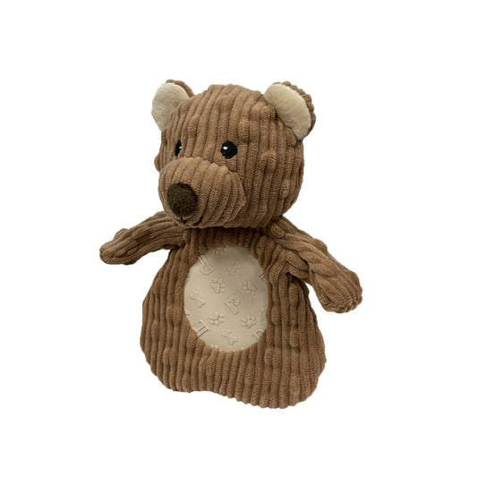 PetLou Teddy Bear Corduroy Dog Toy Rip Guard Durable Play