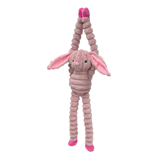 PetLou Farm Friends Rabbit Plush Dog Toy Long-Legged Tugging Play