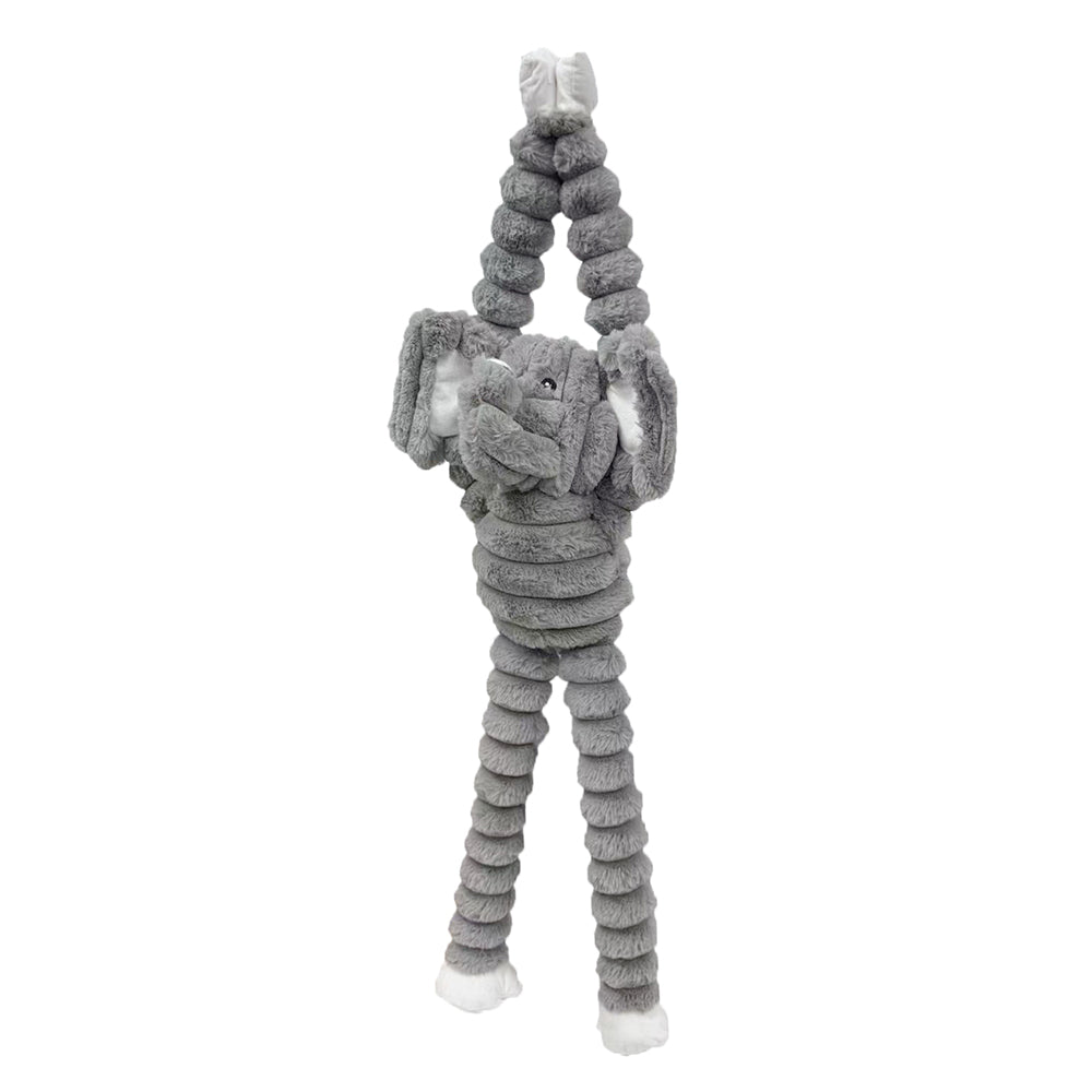 PetLou Farm Friends Elephant Plush Dog Toy Long-Legged Tugging Play