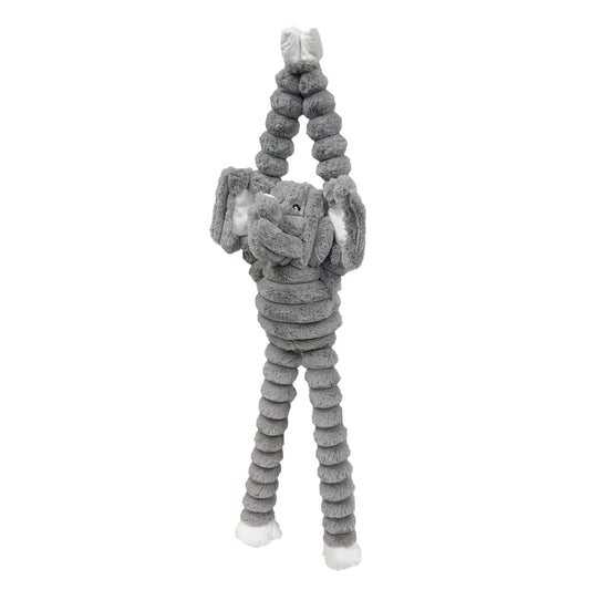 PetLou Farm Friends Elephant Plush Dog Toy Long-Legged Tugging Play
