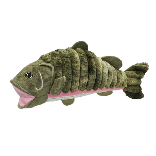 PetLou Farm Friends Salmon Plush Dog Toy Durable Interactive Play
