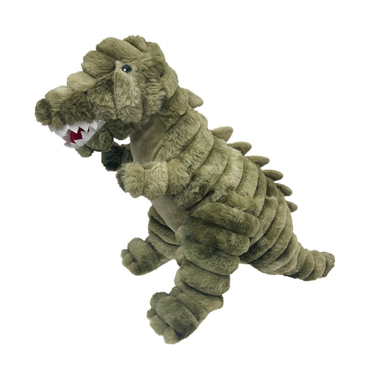 PetLou Dino Friends T-Rex Plush Dog Toy Durable Interactive Play