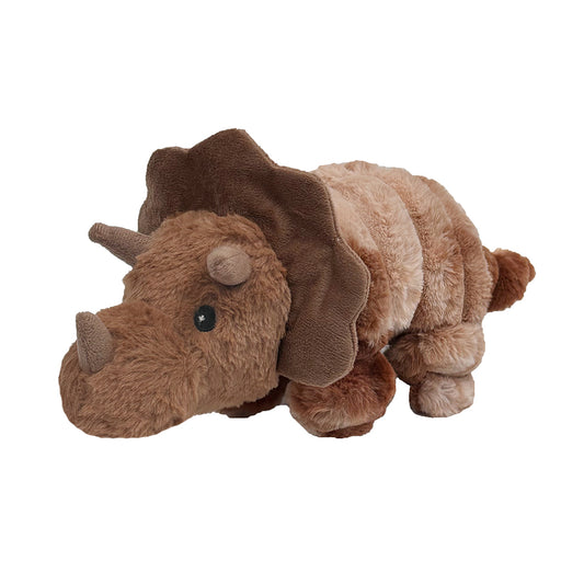 PetLou Dino Friends Triceratops Plush Dog Toy Durable Interactive Play