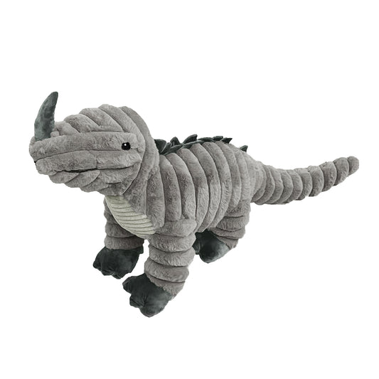 PetLou Rhino Iguana Plush Dog Toy Durable Soft Play
