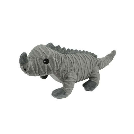 PetLou Rhino Iguana Textured Dog Toy Durable Sensory Play