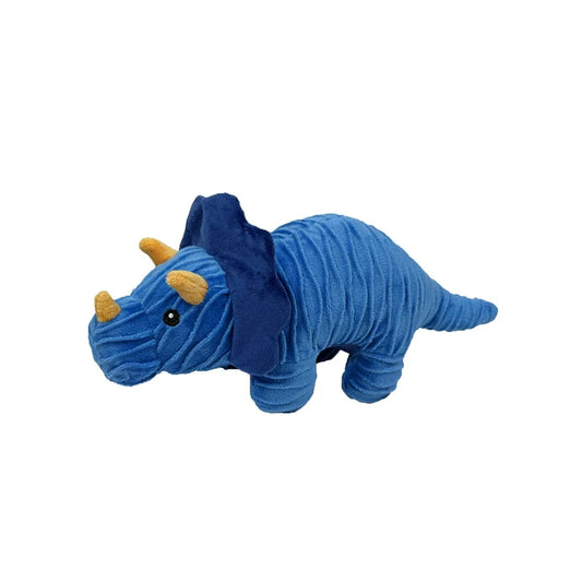 PetLou Triceratops Textured Dog Toy Durable Sensory Play
